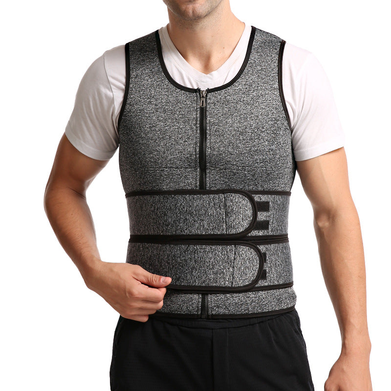 Men's Double Belt Workout Shaper Vest
