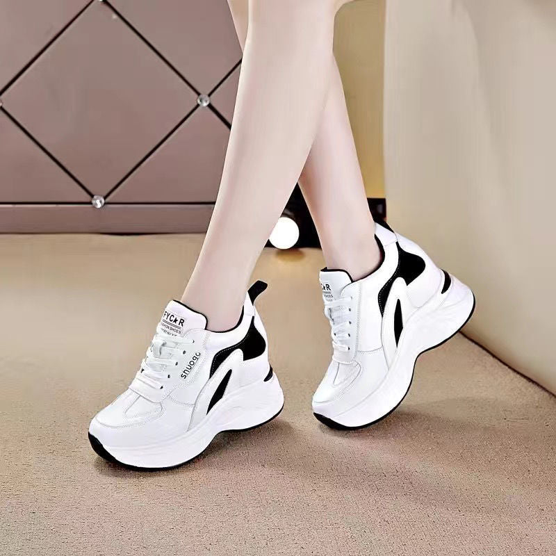 Women's Casual Platform Sneakers with Height Increasing Design